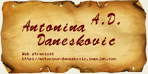 Antonina Danesković vizit kartica